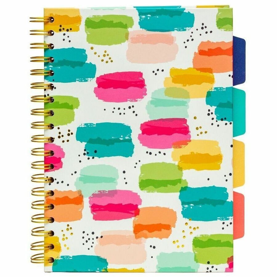 Pukka Pads B5 Colour Wash Project Book - 200 Pages - Printed - Spiral - Feint Front Ruling - 0.31" Ruled - 80 g/m² Grammage - B5 - 6 59/64" x 9 27/32" Sheet Size - Gold Binding - Color Wash, Llama, Stripe Cover - Hard Cover, Perforated, Removable ...