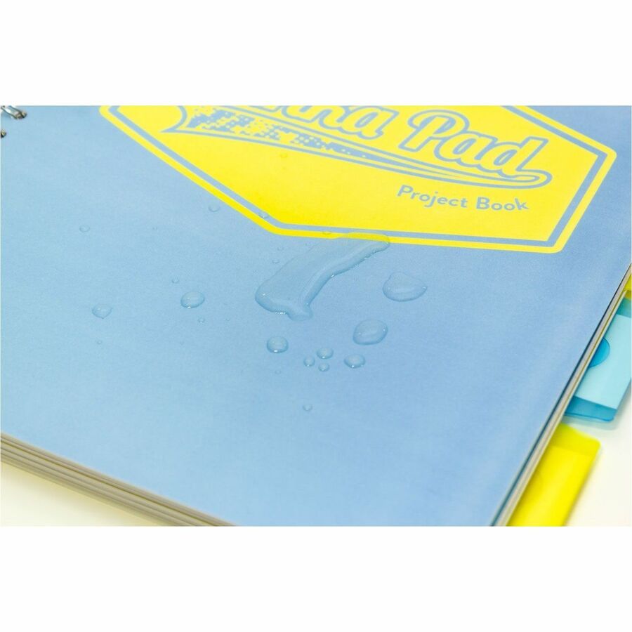 Pukka Pads Project Book US Letter size - 100 Sheets - 200 Pages - Printed - Spiral - Both Side Ruling Surface - Ruled Front Ruling - 0.31" Ruled - 3 Hole(s) - 80 g/m² Grammage - Letter - 8 1/2" x 11" Sheet Size - Teal Polypropylene, Pink, Blue Cov...
