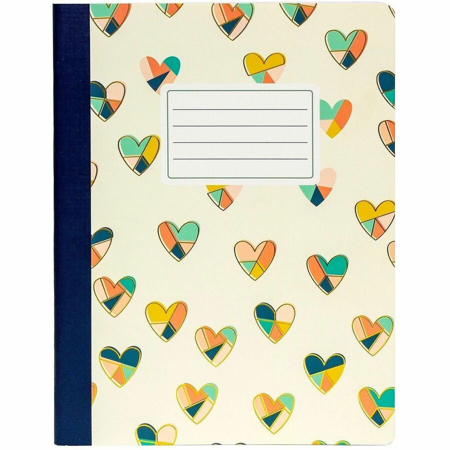 Pukka Pads 3 Pack Composition Books - 140 Pages - Stitched - College Ruled Front Ruling - 0.31" Ruled - 80 g/m² Grammage - 9 3/4" x 7 1/2" Sheet Size - Assorted Cover - 3 / Pack