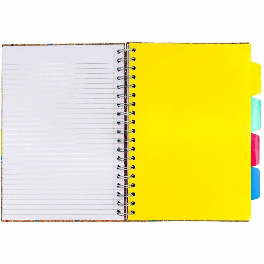 Pukka Pads B5 Cork Project Book - 200 Pages - Printed - Wire Bound - Ruled Front Ruling - 0.31" Ruled - 80 g/m² Grammage - B5 - 6 59/64" x 9 27/32" Sheet Size - 10.12" Height x 7.1" Width - Silver Binding - Cork Cover - Hard Cover, Repositionable ...