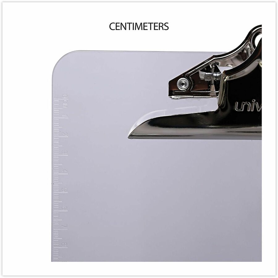 Universal Clipboard - 1.25" Clip Capacity - Storage for Document, Paper - 8 1/2" x 11" Sheet Size - Plastic - Clear - 1 Each