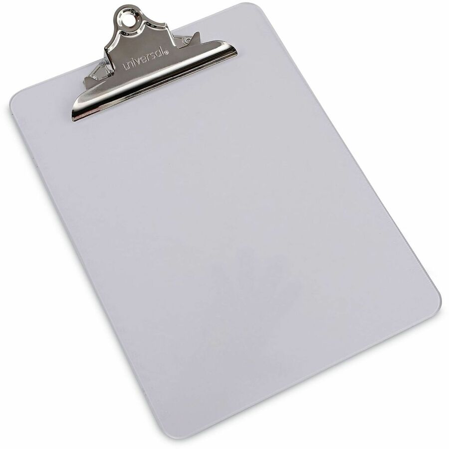 Universal Clipboard - 1.25" Clip Capacity - Storage for Document, Paper - 8 1/2" x 11" Sheet Size - Plastic - Clear - 1 Each