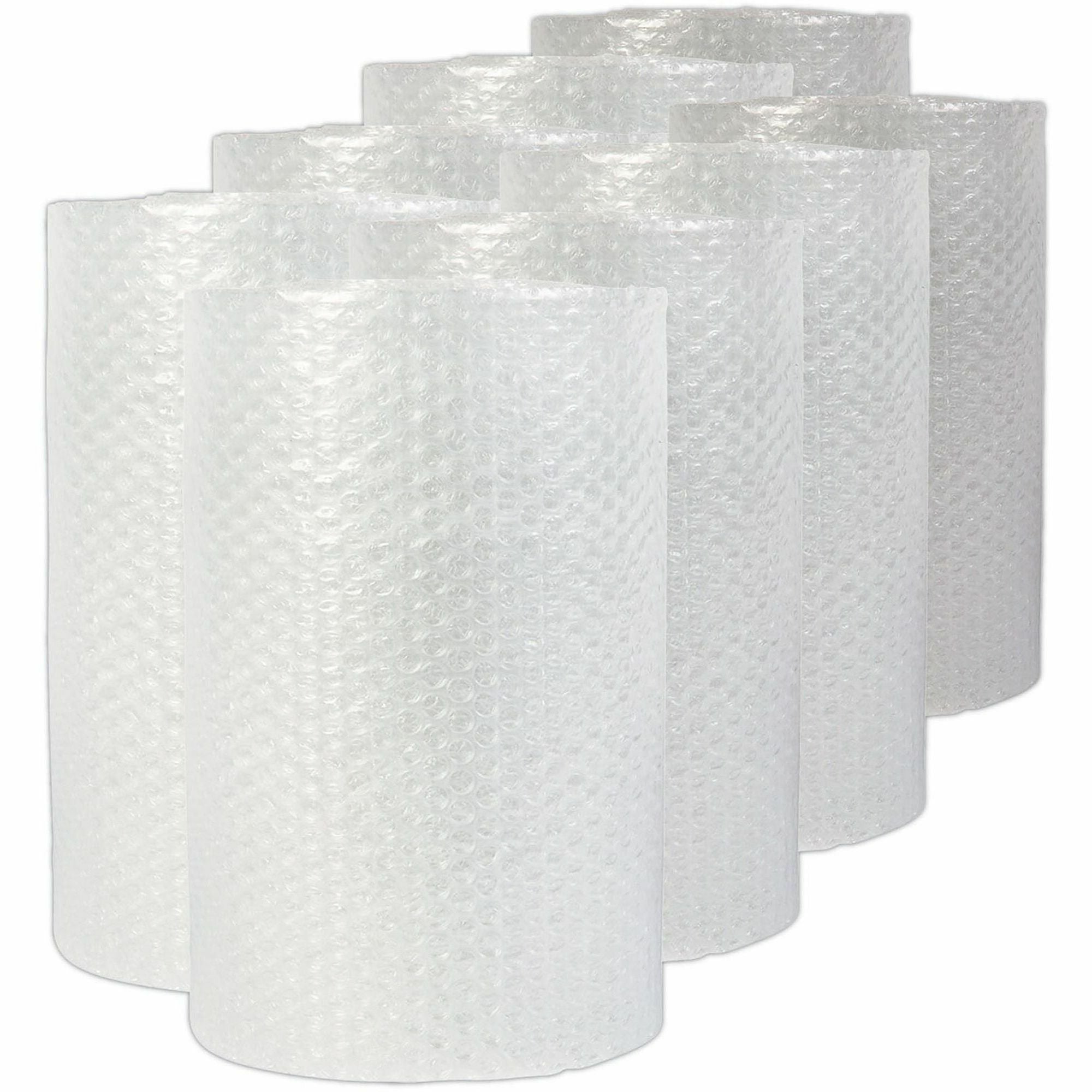 Universal Cushion Wrap - 12" Width x 200 ft Length x 100 mil Thickness - Perforated, Cushioned, Lightweight, Flexible, Shock Resistant, Vibration Resistant, Abrasion Resistant - Polyethylene - Clear - 8 / Carton