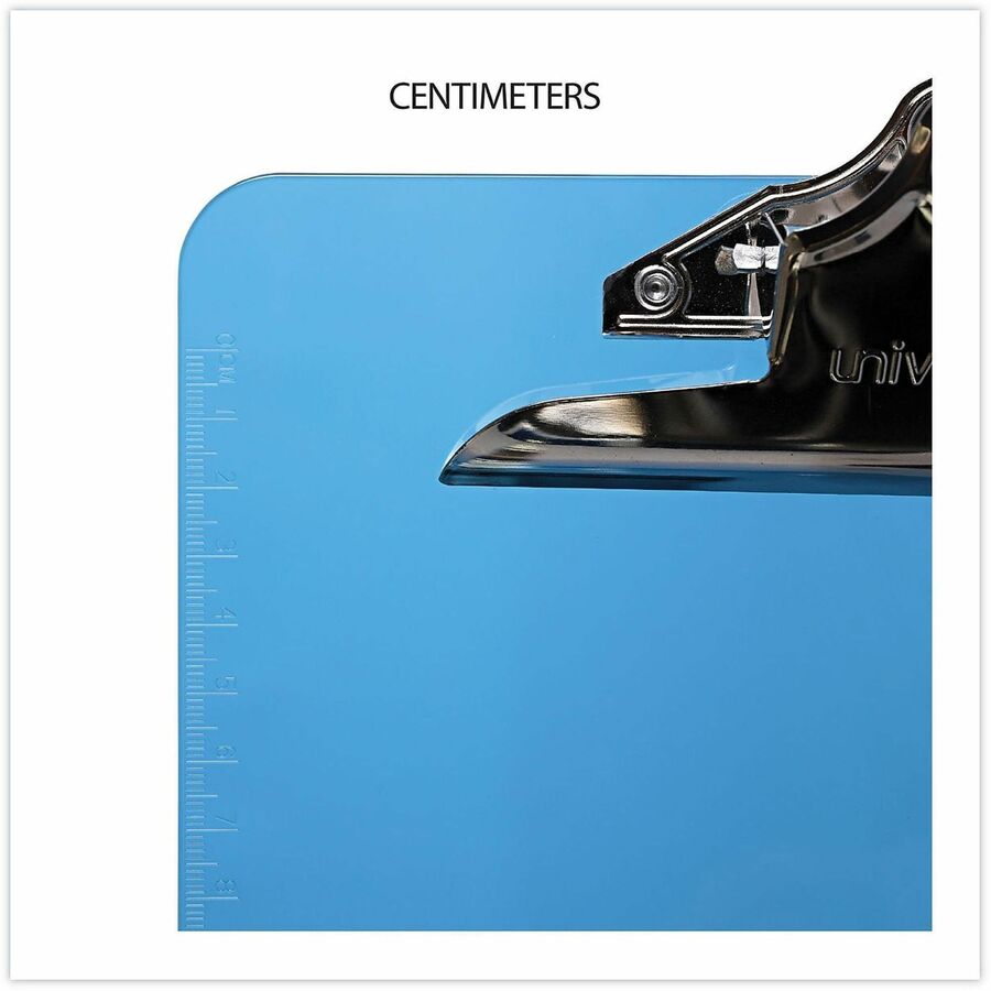 Universal Clipboard - 1.25" Clip Capacity - Storage for Document, Paper - 8 1/2" x 11" Sheet Size - Butterfly Clip - Plastic - Translucent Blue - 1 Each