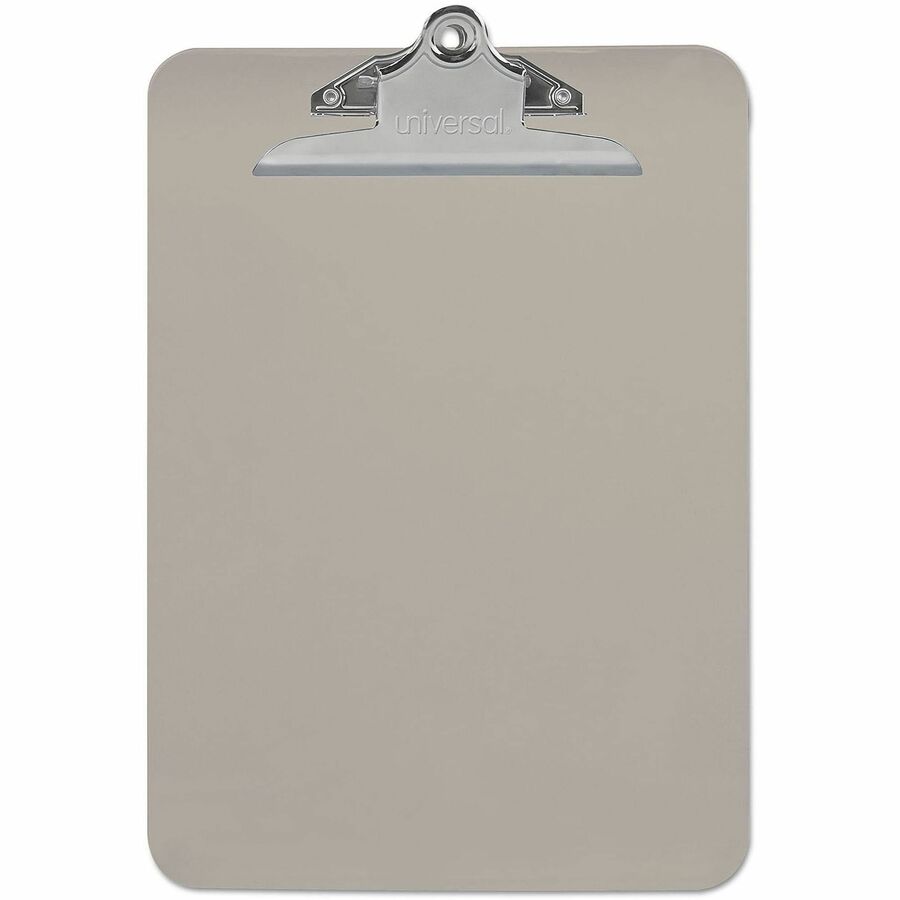 Universal Clipboard - 1.25" Clip Capacity - Storage for Document, Paper - 8 1/2" x 11" Sheet Size - Plastic - Translucent Black - 1 Each