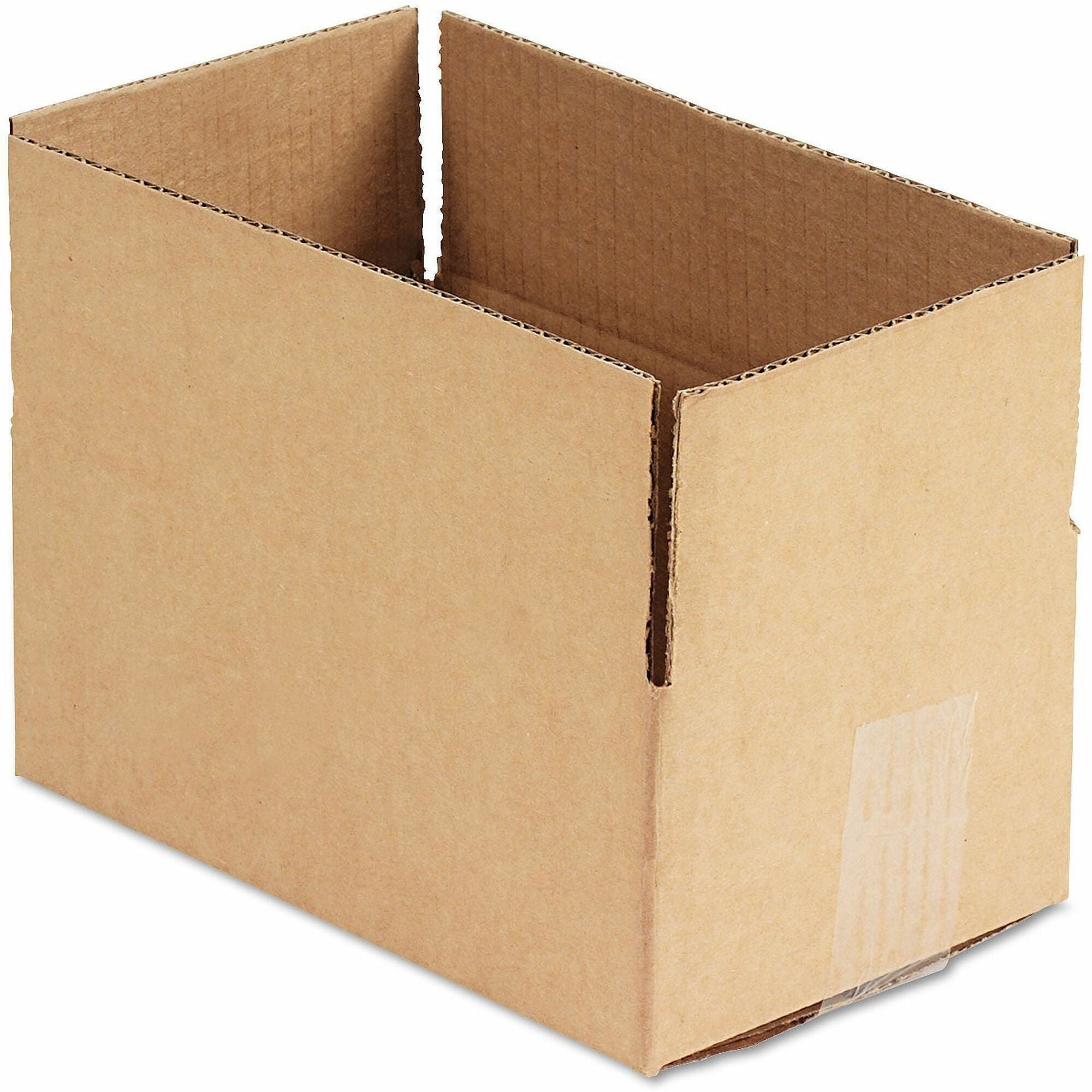 Universal Shipping Case - External Dimensions: 10" Length x 6" Width x 4" Height - 200 lb - Flap Closure - Corrugated Kraft - Brown Kraft - For Shipping - Recycled - 25 / Bundle