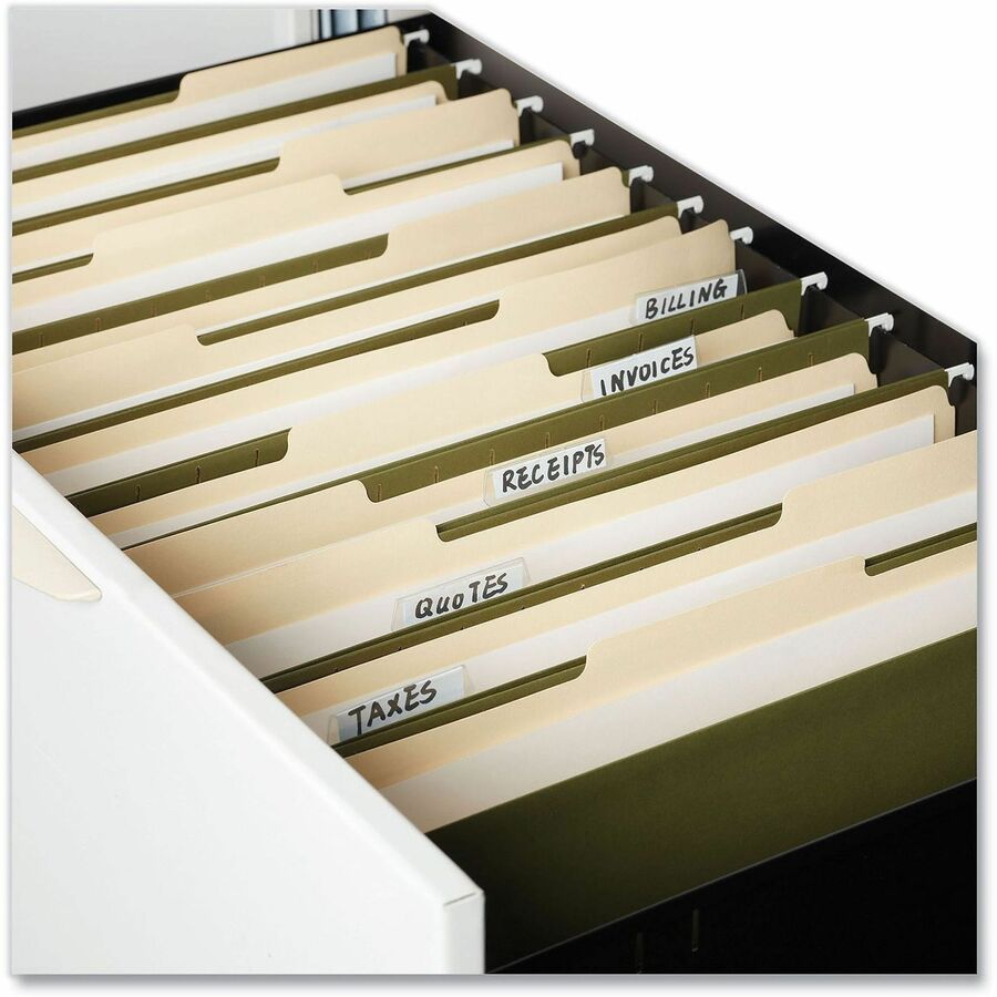 Universal 1/5 Tab Cut Legal Hanging Folder - 8 1/2" x 14" - 1" Expansion - Assorted Tab Position - 11 pt. - Stock - Standard Green - 50 Carton