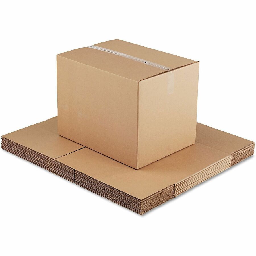 Universal Shipping Case - External Dimensions: 24" Length x 18" Width x 18" Height - Flap Closure - Corrugated Kraft - Brown Kraft - 10 / Bundle