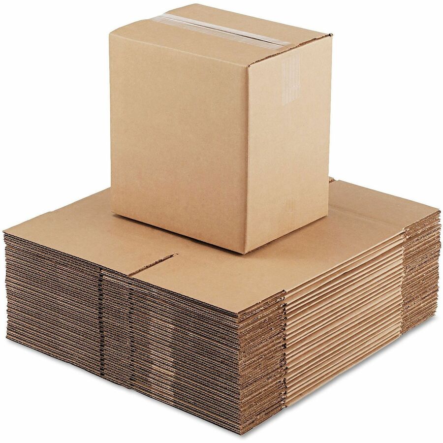 Universal Shipping Case - External Dimensions: 11.3" Length x 8.8" Width x 12" Height - Flap Closure - Corrugated Kraft - Brown Kraft - 25 / Bundle