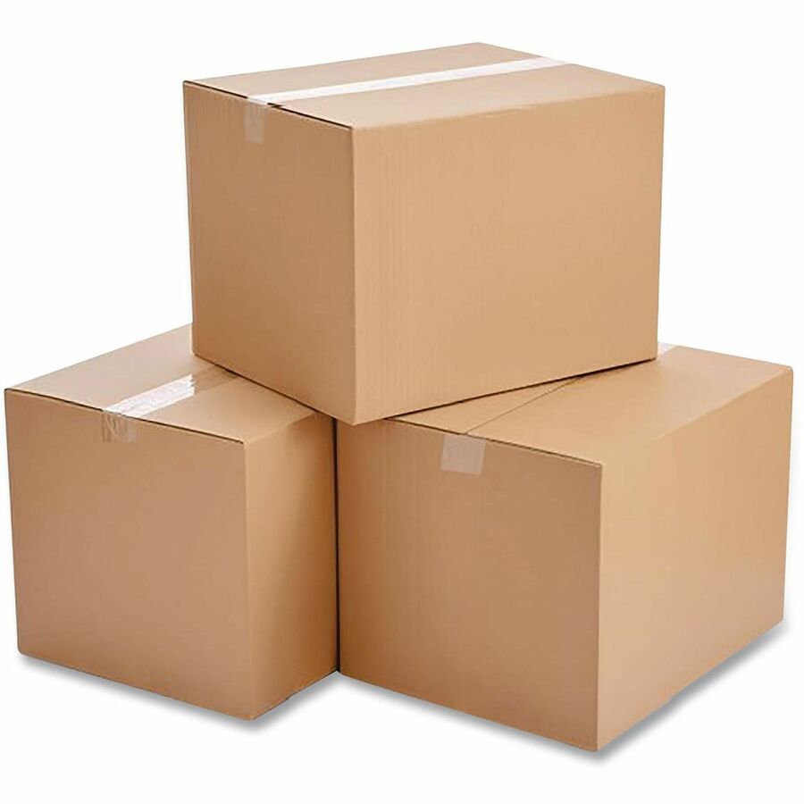 Universal Shipping Case - External Dimensions: 12" Length x 12" Width x 8" Height - Flap Closure - Corrugated Kraft - Brown Kraft - 25 / Bundle