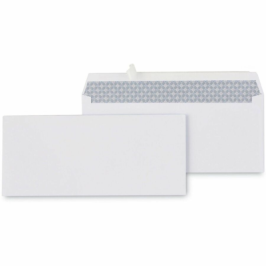 Universal Envelope - Business - #10 - 24 lb - Self Adhesive - White - Paper Stock - 500 / Box