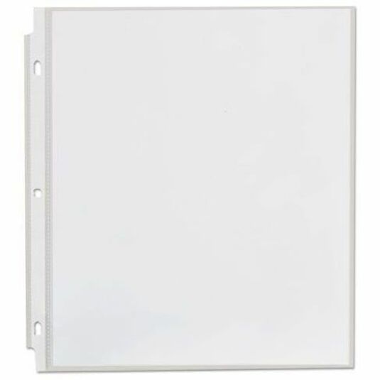 Universal Sheet Protector - 2 x Sheet Capacity - For Letter 8 1/2" x 11" Sheet - 3 x Holes - Ring Binder - Top Loading - Clear - 100 / Box