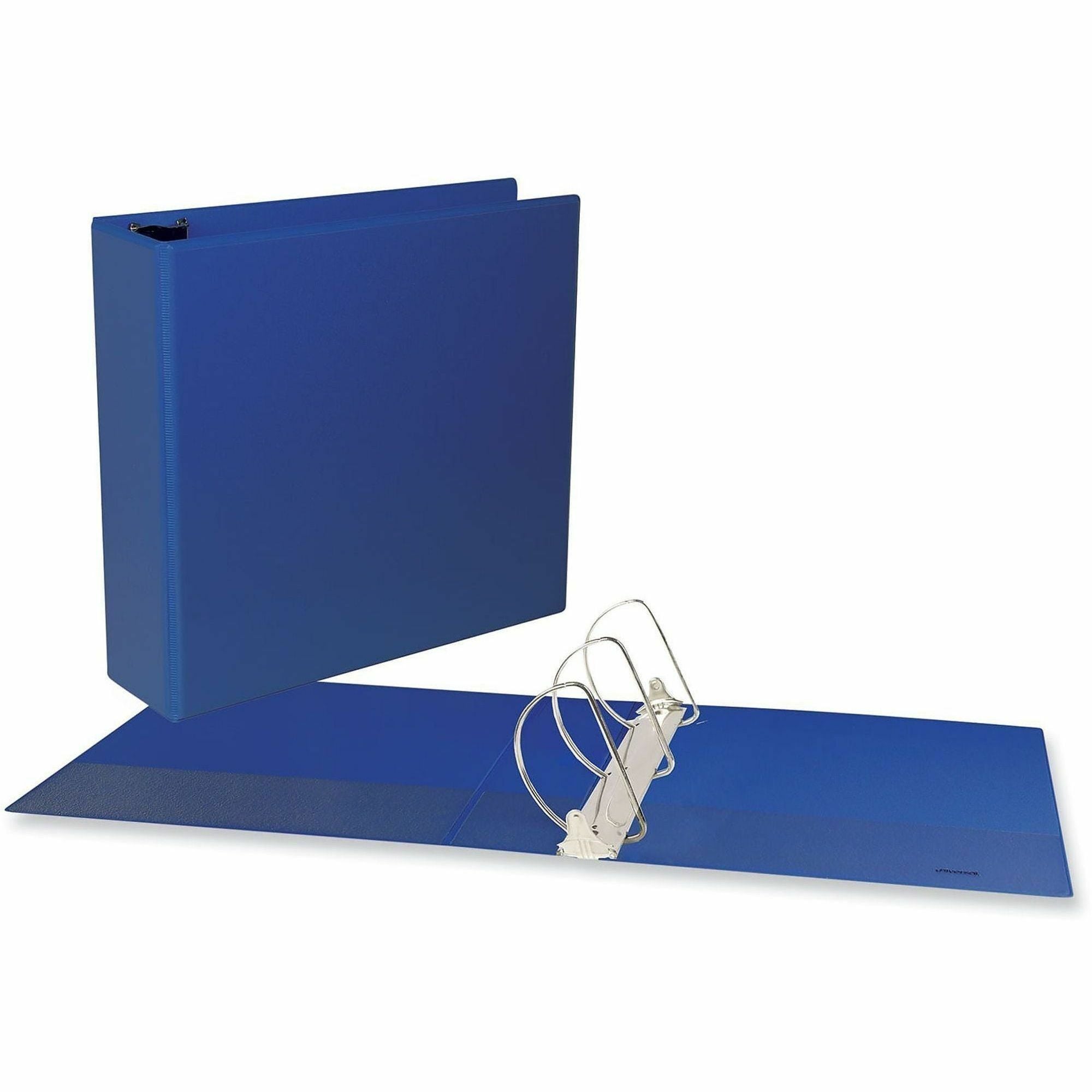 Universal Slant D-Ring View Binder, 3 Rings, 3" Capacity, 11 x 8.5, Navy Blue - 3" Binder Capacity - Letter - 8 1/2" x 11" Sheet Size - 600 Sheet Capacity - 3 Ring(s) - Fastener(s): Ring - Pocket(s): 2, Inside Front & Back - Polypropylene - Navy Blue -...