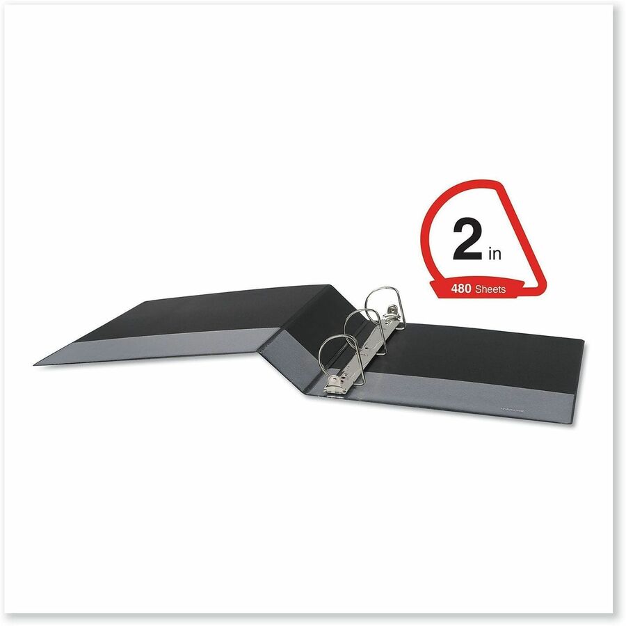 Universal Slant D-Ring View Binder, 3 Rings, 2" Capacity, 11 x 8.5, Black, 6/Carton - 2" Binder Capacity - Letter - 8 1/2" x 11" Sheet Size - 480 Sheet Capacity - 3 Ring(s) - Fastener(s): Ring - Pocket(s): 2, Inside Front & Back - Polypropylene - Black...
