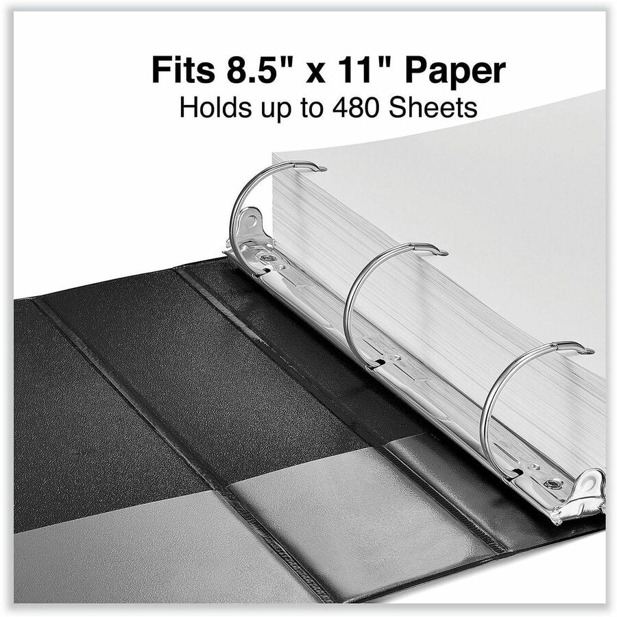 Universal Slant D-Ring View Binder, 3 Rings, 2" Capacity, 11 x 8.5, Black, 6/Carton - 2" Binder Capacity - Letter - 8 1/2" x 11" Sheet Size - 480 Sheet Capacity - 3 Ring(s) - Fastener(s): Ring - Pocket(s): 2, Inside Front & Back - Polypropylene - Black...