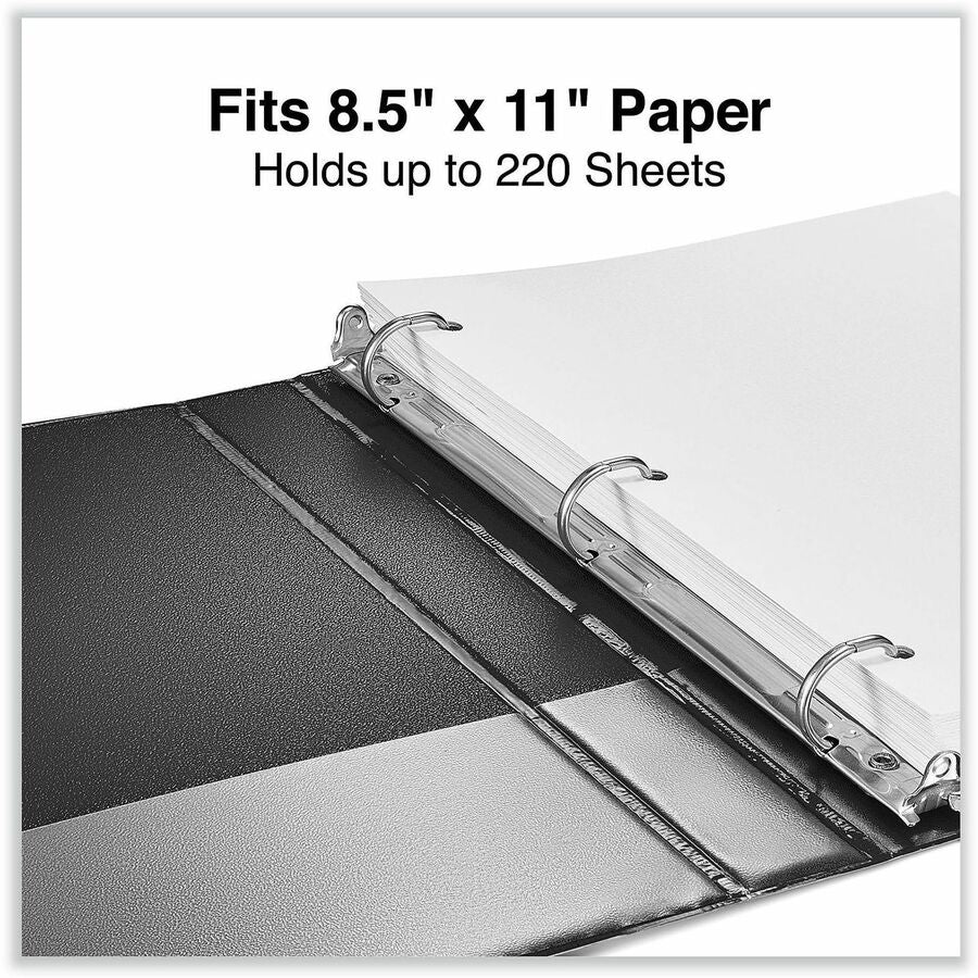 Universal Slant D-Ring View Binder, 3 Rings, 1" Capacity, 11 x 8.5, Black, 12/Carton - 1" Binder Capacity - Letter - 8 1/2" x 11" Sheet Size - 220 Sheet Capacity - 3 Ring(s) - Fastener(s): Ring - Pocket(s): 2, Inside Front & Back - Polypropylene - Blac...