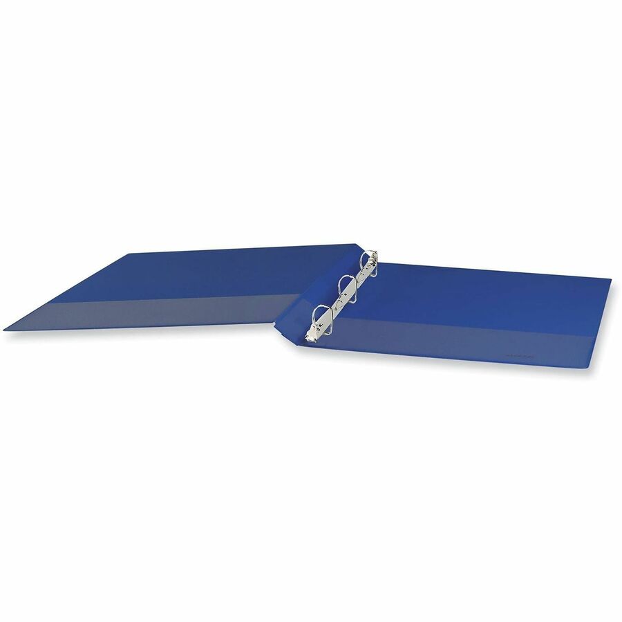 Universal Slant D-Ring View Binder, 3 Rings, 1.5" Capacity, 11 x 8.5, Navy Blue - 1 1/2" Binder Capacity - Letter - 8 1/2" x 11" Sheet Size - 350 Sheet Capacity - 3 Ring(s) - Fastener(s): Ring - Pocket(s): 2, Inside Front & Back - Polypropylene - Navy ...