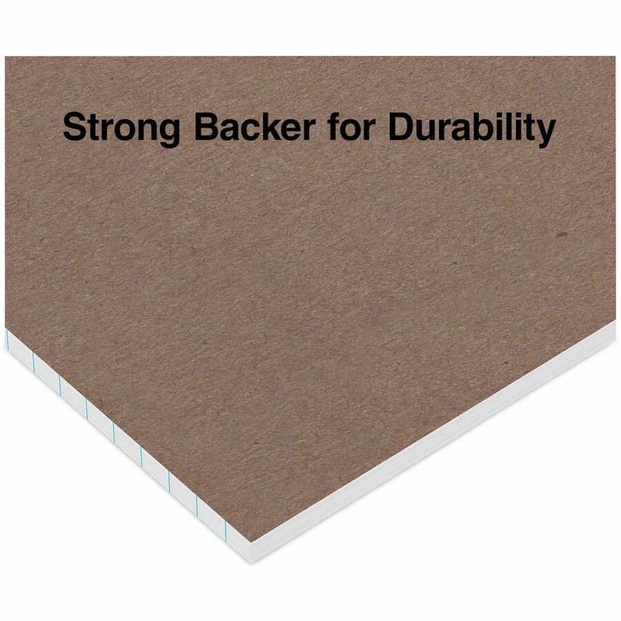 Universal Notepad - 1 Subject(s) - Tape Bound - Narrow Ruled Margin - 5" x 8" Sheet Size x 8" Length - White Paper - Chipboard Cover - 12 / Pack