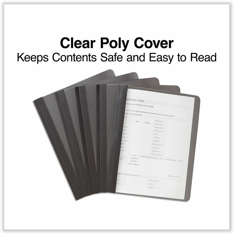 Universal Report Cover - 1/2" Folder Capacity - 8 1/2" x 11" - 100 Sheets Capacity - 3 x Prong Fastener(s) - Punched - 25 Box