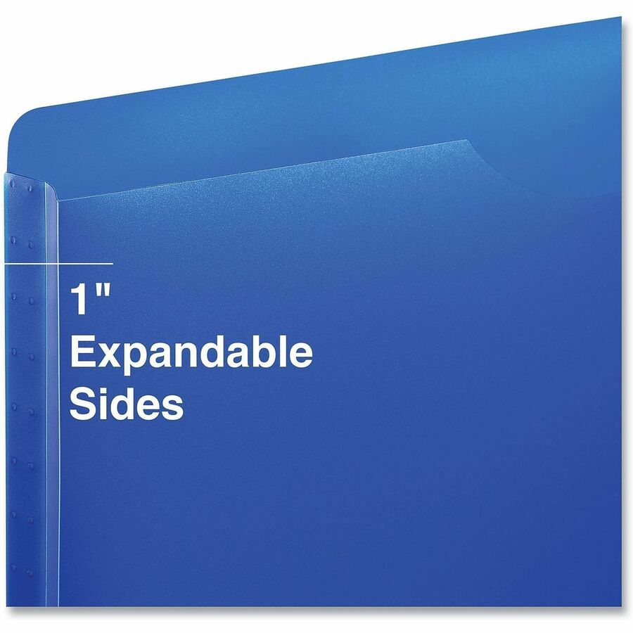 Universal Straight Tab Cut Letter File Jacket - 8 1/2" x 11" - 1" Expansion - Plastic, Polypropylene - Assorted - Unpunched - 10 Pack