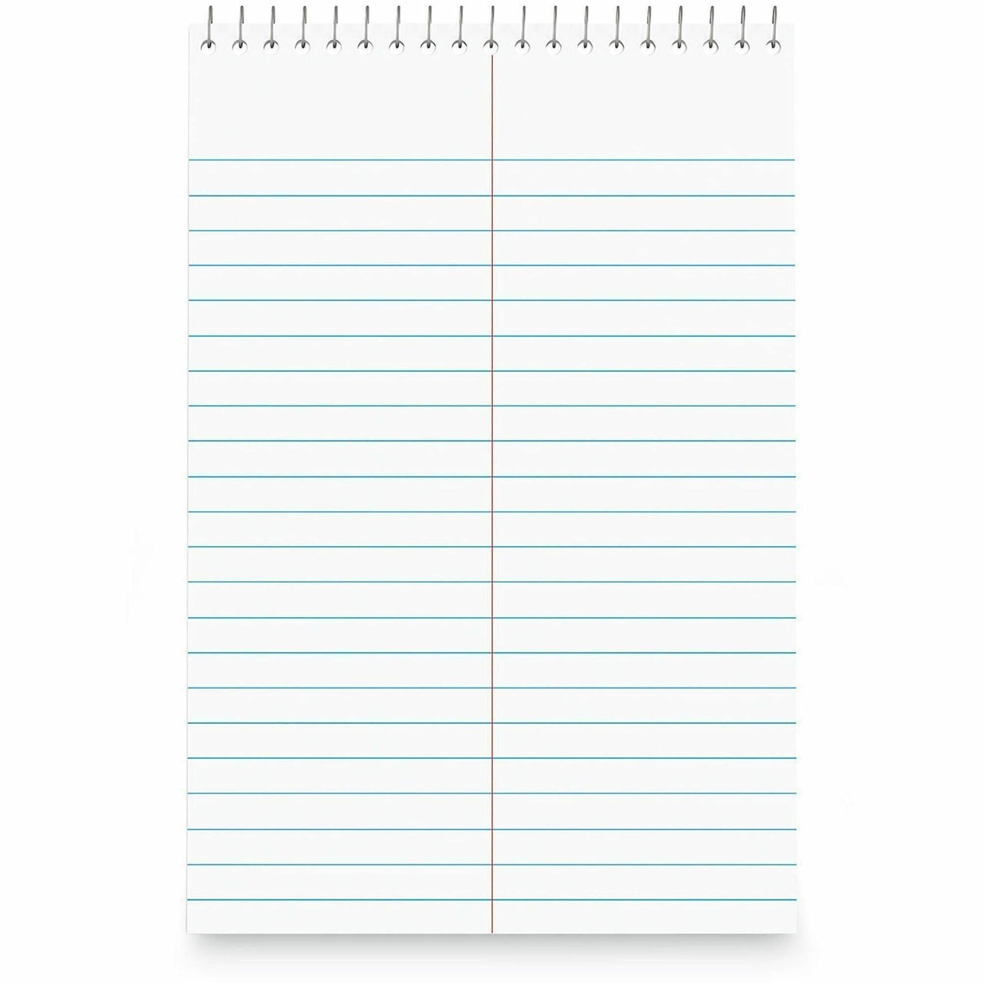 Universal Steno Pads, Gregg Rule, Red Cover, 80 White 6 x 9 Sheets, 6/Pack - 1 Subject(s) - Spiral - Gregg Ruled Margin - 6" x 9" Sheet Size x 9" Length - White Paper - Red Chipboard Cover - 6 / Pack