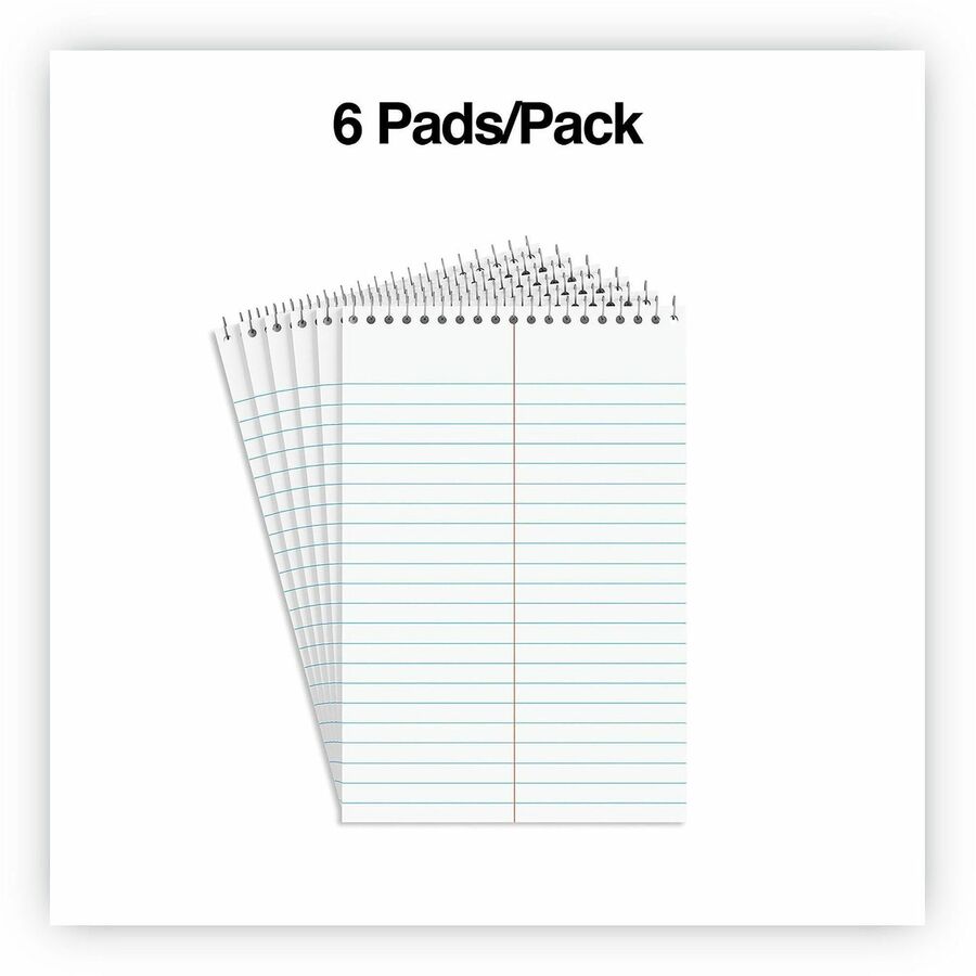Universal Steno Pads, Gregg Rule, Red Cover, 80 White 6 x 9 Sheets, 6/Pack - 1 Subject(s) - Spiral - Gregg Ruled Margin - 6" x 9" Sheet Size x 9" Length - White Paper - Red Chipboard Cover - 6 / Pack
