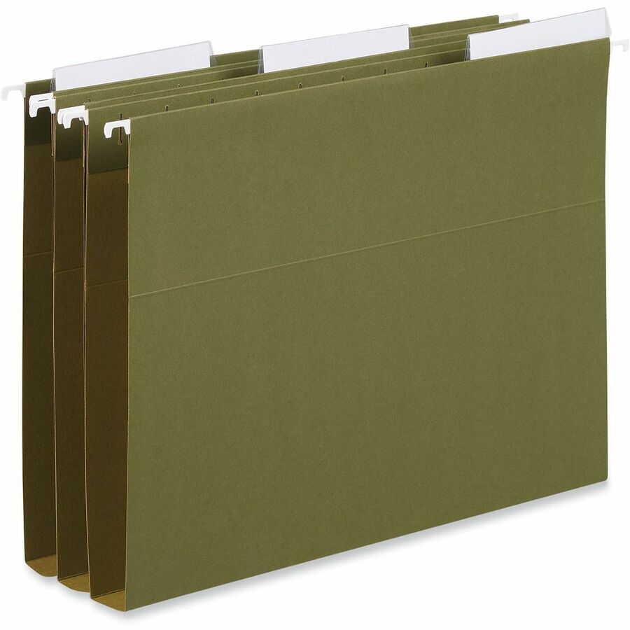 Universal Hanging File Folder Plastic Index Tabs, 1/3-Cut, Clear, 3.7" Wide, 50/Pack - Blank Tab(s) - 1/3 - 1.10" Tab Height x 3.70" Tab Width - Clear Plastic Tab(s) - Translucent, Sturdy, Durable, Moisture Resistant - 50 / Pack