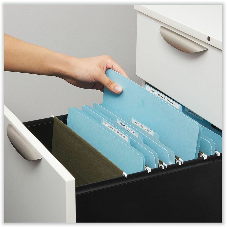 Universal 2/5 Tab Cut Letter Classification Folder - 8 1/2" x 11" - 2 1/2" Expansion - 6 Fastener(s) - 2" Fastener Capacity - Top Tab Location - Assorted Tab Position - 2 Divider(s) - Light Blue - 20 Box
