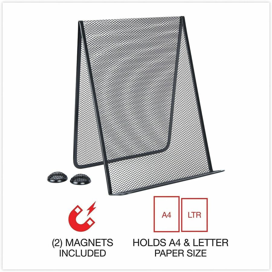 Universal Document Holder - 11.6" Height x 9" Width x 8" Depth - Metal - Black - Magnetic, Durable