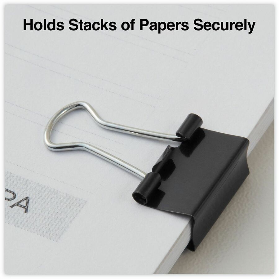 Universal Binder Clip Zip-Seal Bag Value Pack, Mini, Black/Silver, 144/Pack - Mini - 0.6" Width - 0.25" Size Capacity - Black, Silver - Metal, Steel Wire - 144 / Pack