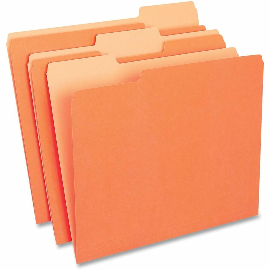 Universal 1/3 Tab Cut Letter Top Tab File Folder - 8 1/2" x 11" - Assorted Tab Position - 11 pt. - Stock - 100 Box