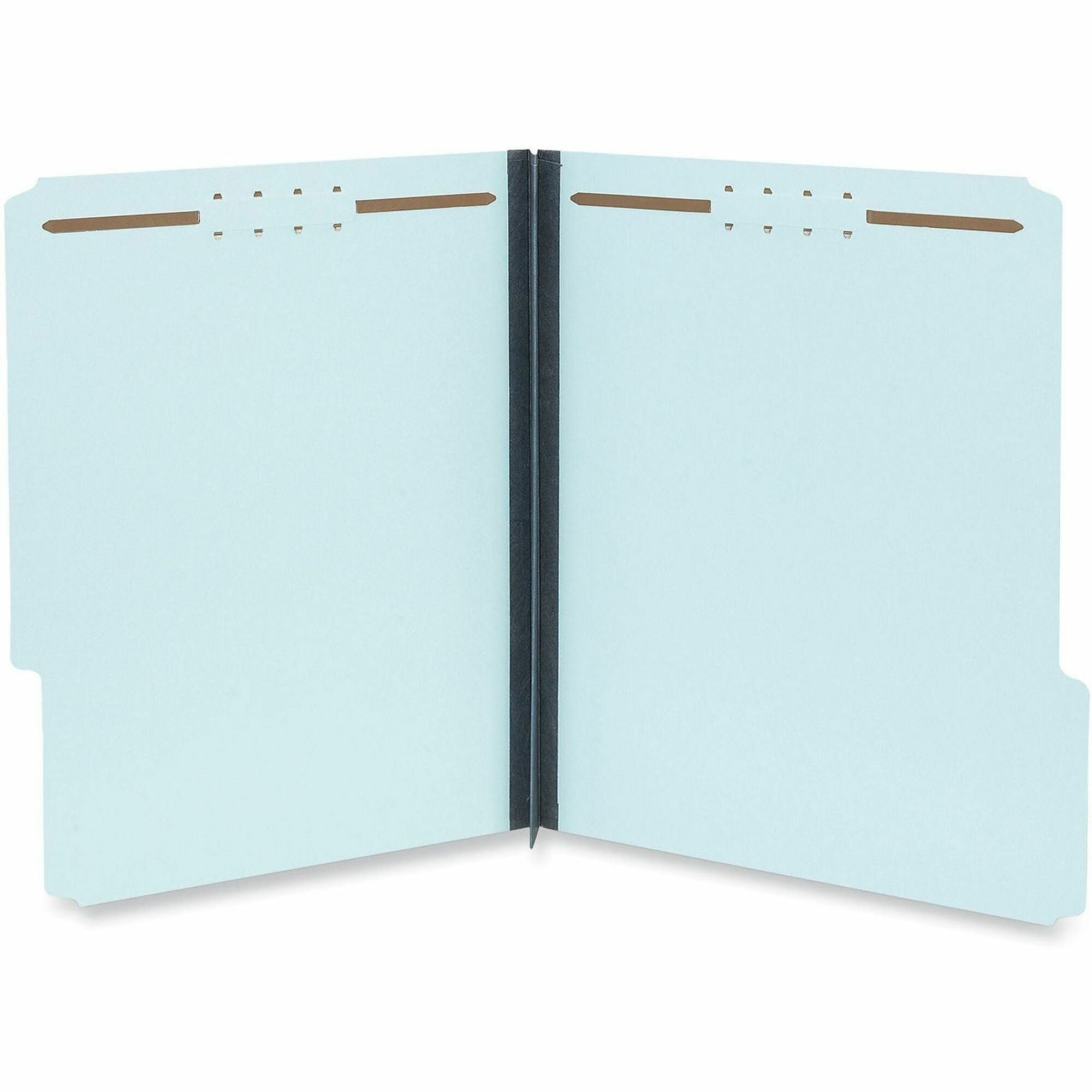 Universal 1/3 Tab Cut Letter Classification Folder - 8 1/2" x 11" - 2" Expansion - 2 Fastener(s) - 2" Fastener Capacity - Top Tab Location - Assorted Tab Position - Light Blue - 25 Box