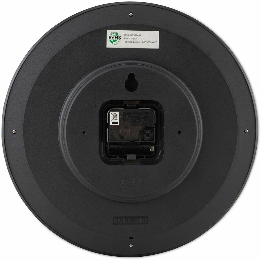 Universal Wall Clock - Analog - Quartz - Black Case - Modern Style