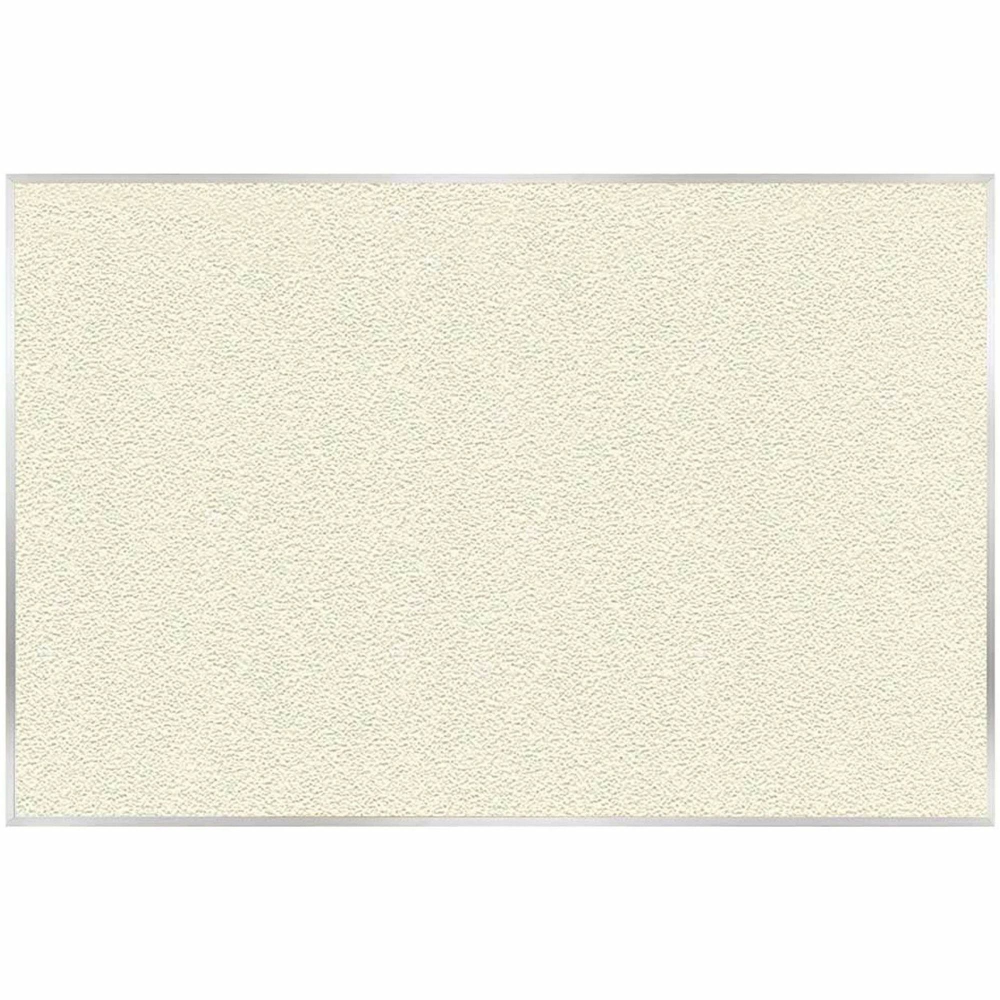 Ghent PremaTak Vinyl Bulletin Board - 48.46" Board Height x 87.90" Board Width x 0.56" Board Depth - Ivory Fiberboard, Vinyl Surface - Satin Anodized Aluminum Frame - 1 Each
