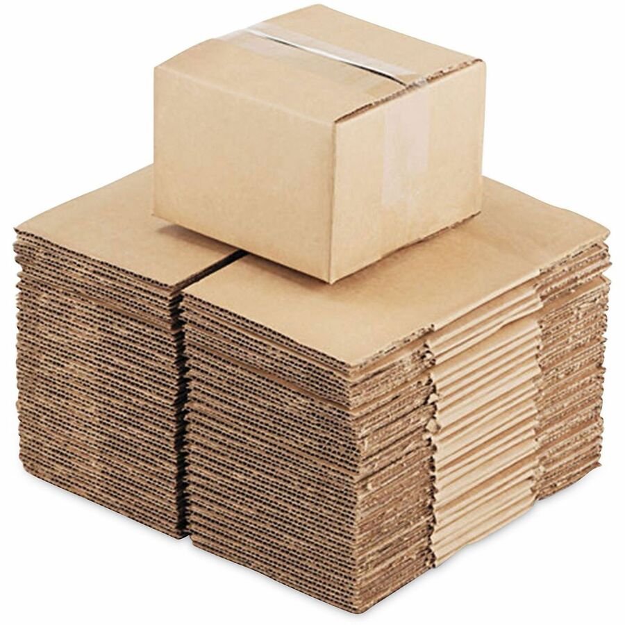 Universal Shipping Case - External Dimensions: 8" Length x 6" Width x 5" Height - Flap Closure - Corrugated Kraft - Brown Kraft - 25 / Bundle