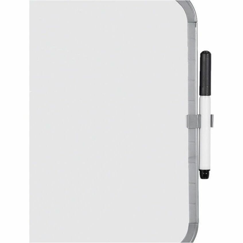 MasterVision Dry-erase Lap Board - 11" (0.9 ft) Width x 14" (1.2 ft) Height - White Lacquered Steel Surface - Plastic Frame - Lap - Magnetic - Durable, Ghost Resistant, Stain Resistant, Long Lasting - 1 Each