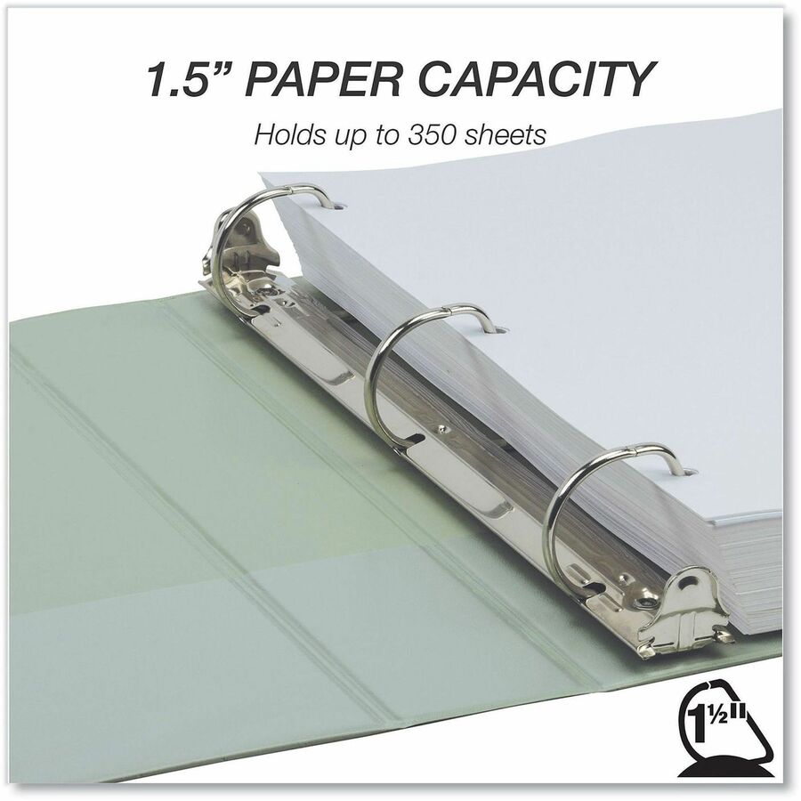 Samsill Earth's Choice Ring Binder - 1 1/2" Binder Capacity - Letter - Fastener(s): D-Ring - Sage - Recycled - 2 / Pack