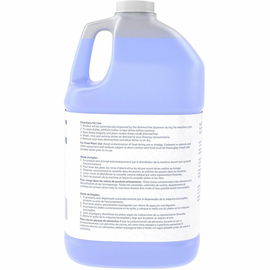 Suma Rinse A5 - For General Purpose, Dishwasher, Dish - Liquid - 128 fl oz (4 quart) - 7.1 to 7.42 pH - Surfactant Scent - Kosher, Low Foaming, Streak-free, Quick Drying - Blue - 4 Carton