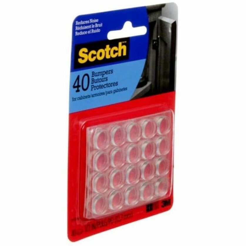 Scotch Floor Saver - Round - Transparent - Rubber - 1Pack