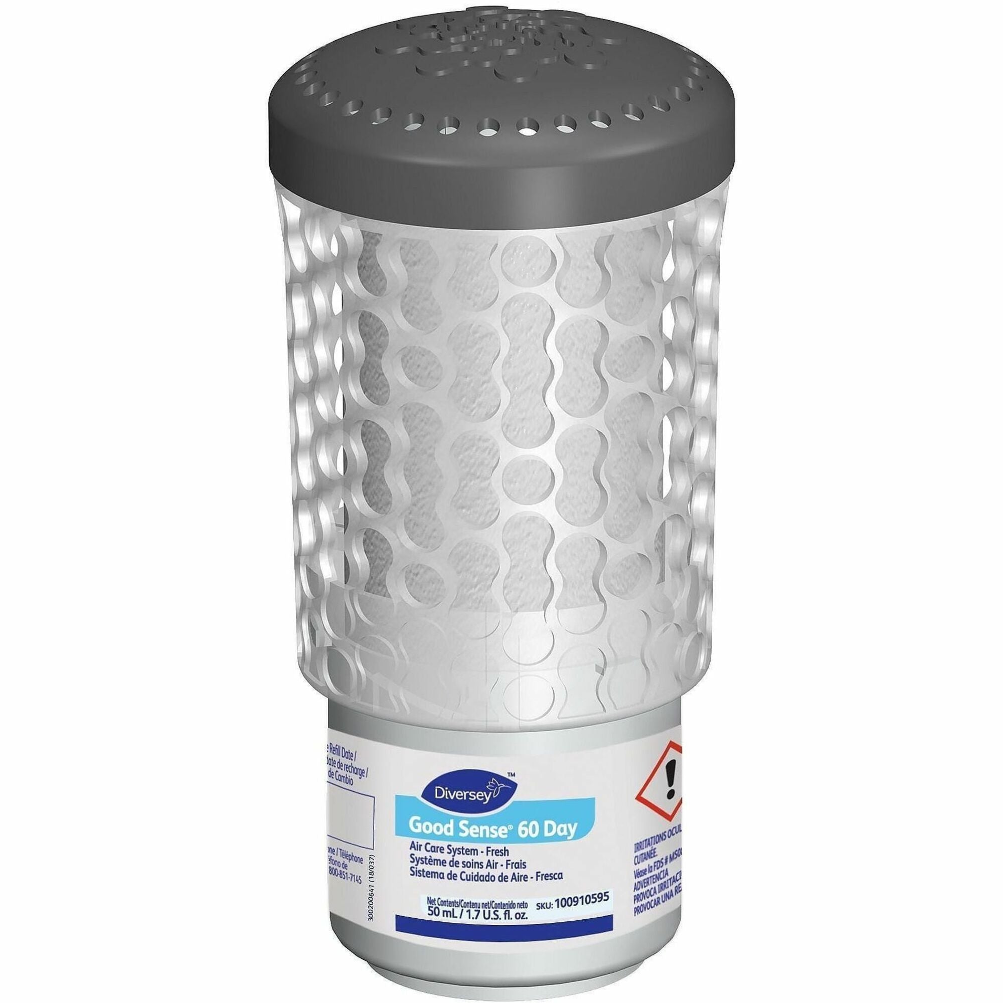 Diversey Good Sense 60-Day Air Care System - 6000 ft� - 1.7 fl oz (0.1 quart) - Fresh - 60 Day - Odor Neutralizer, Spill Resistant, Wall Mountable - 6 / Carton