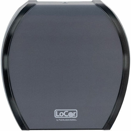 LoCor Paper Jumbo Bath Tissue Dispenser - Roll Dispenser - 4.8" Height x 12" Width x 11.8" Depth - Matte Gray - 1 Each