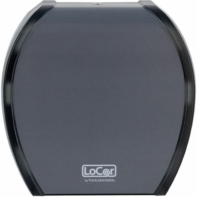 LoCor Paper Jumbo Bath Tissue Dispenser - Roll Dispenser - 4.8" Height x 12" Width x 11.8" Depth - Matte Gray - 1 Each
