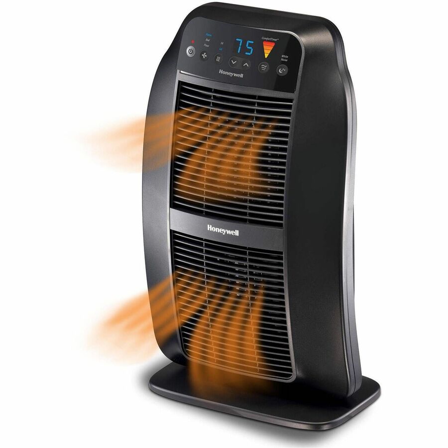 Honeywell Heat Genius Ceramic Portable Heater, HCE840B - Ceramic - Electric - 6 x Heat Settings - Timer - Room - Portable - Black