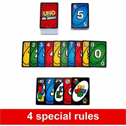 UNO Show 'Em No Mercy Card Game For Kids, Adults & Family Night, Parties And Travel - 168 Card(s) - Party - 1 Each