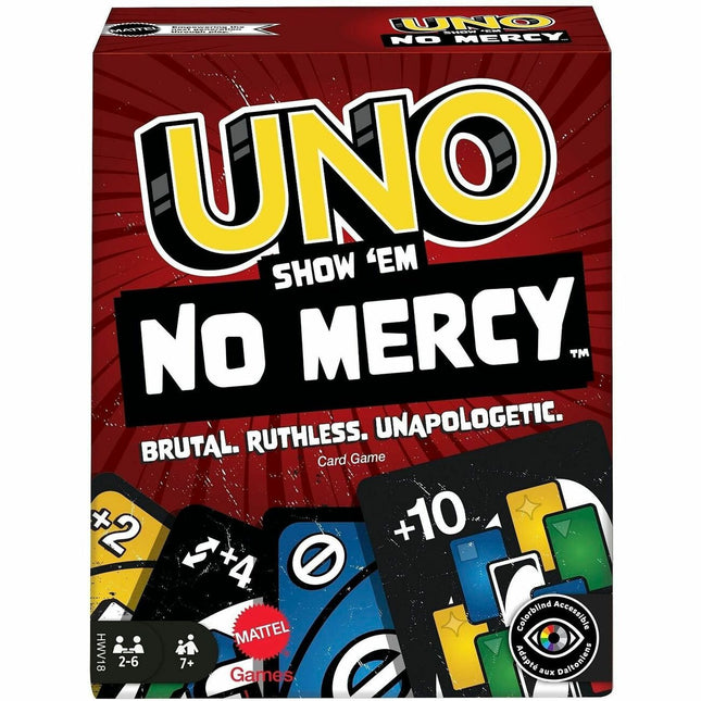 UNO Show 'Em No Mercy Card Game For Kids, Adults & Family Night, Parties And Travel - 168 Card(s) - Party - 1 Each