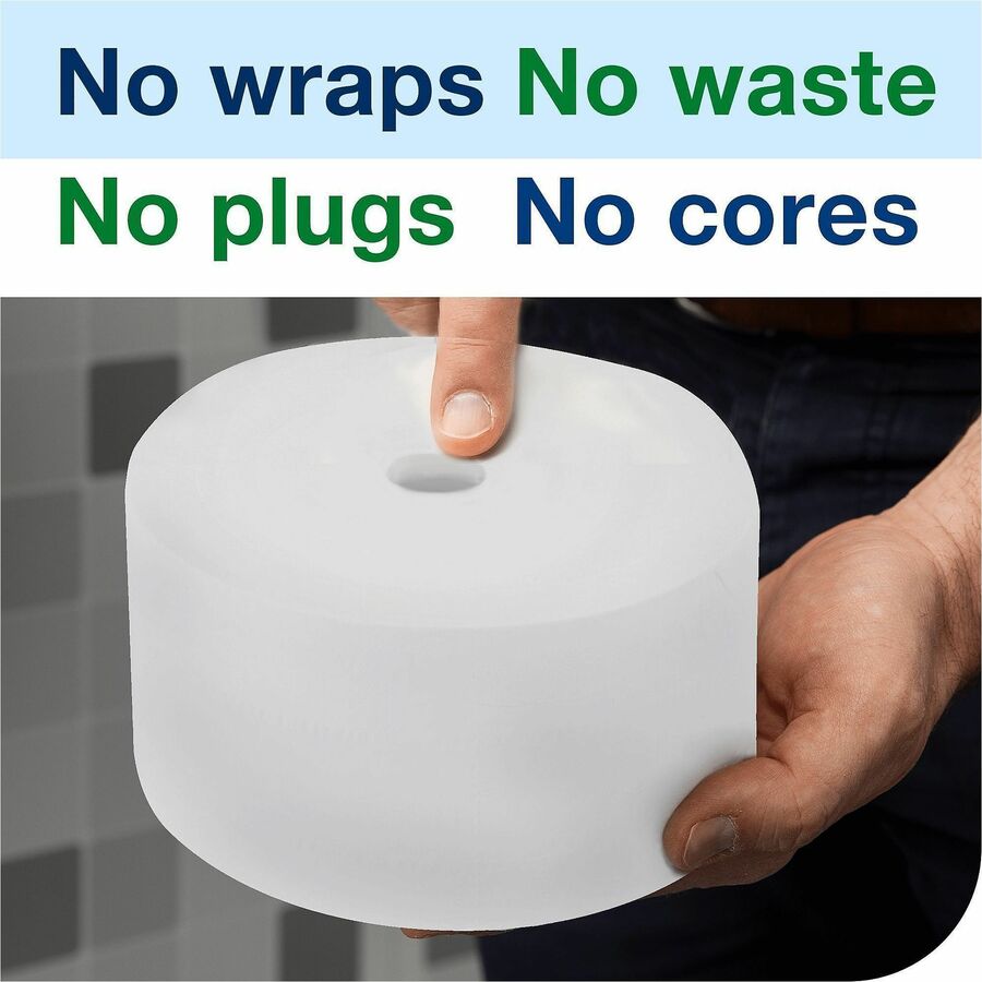 TORK OptiServe High Capacity Coreless Toilet Paper White T5 - 2 Ply - 3.70" Width x 500 ft Length - White - 1500 Sheets - 18 / Carton