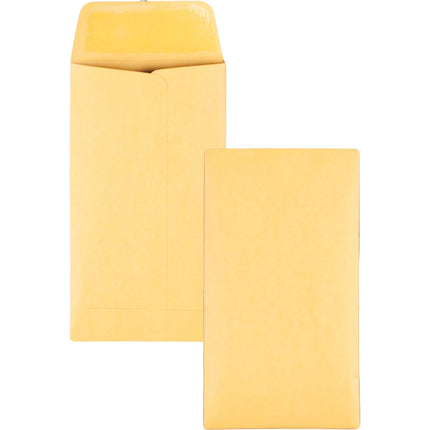 TOPS Kraft Coin / Small Parts Envelopes - Coin - #6 - 3 3/8" Width x 6" Length - 28 lb - Gummed Flap - Brown - Kraft - 500 / Box