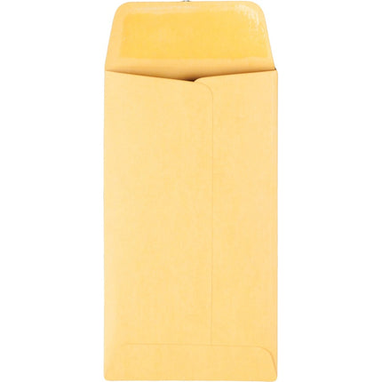 TOPS Kraft Coin / Small Parts Envelopes - Coin - #6 - 3 3/8" Width x 6" Length - 28 lb - Gummed Flap - Brown - Kraft - 500 / Box