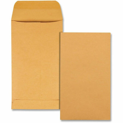 TOPS Kraft Coin / Small Parts Envelopes - Coin - #6 - 3 3/8" Width x 6" Length - 28 lb - Gummed Flap - Brown - Kraft - 500 / Box