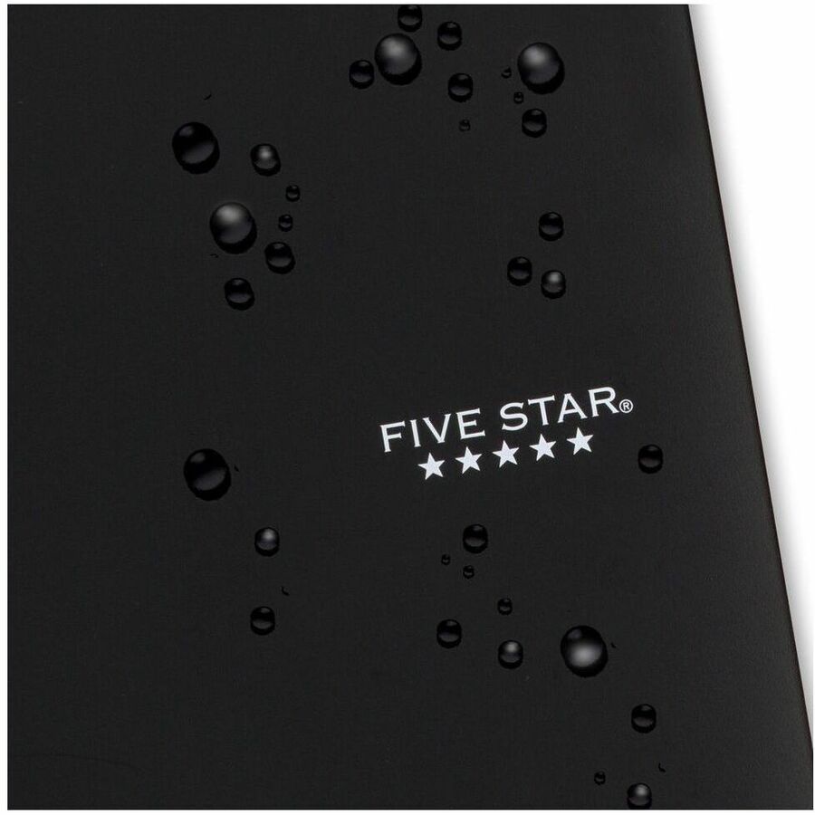 Five Star Subject Spiral Notebook - 1 Subject(s) - 100 Pages - Printed - Twin Wirebound - Letter - 8 1/2" x 11" Sheet Size - Amethyst Purple Plastic, Black, White Cover - Double Sided Sheet, Bleed Resistant, Ink Resistant, Perforated, Easy Tear, Pocket...